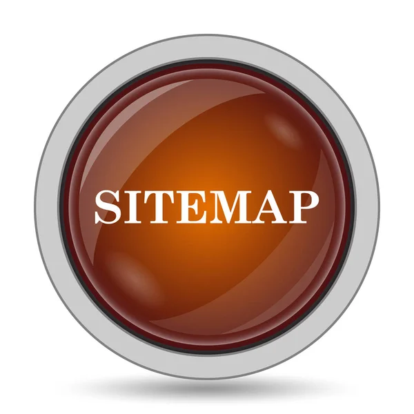 Sitemap Symbol Orangefarbener Website Knopf Auf Weißem Hintergrund — Stockfoto