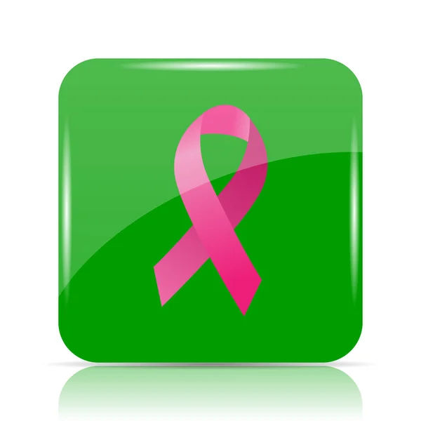 Breast cancer ribbon icon. Internet button on white background