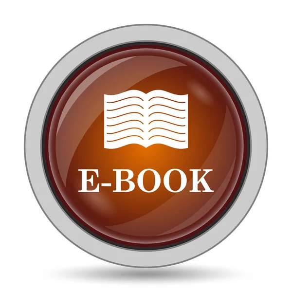 Ícone Book Botão Laranja Site Fundo Branco — Fotografia de Stock