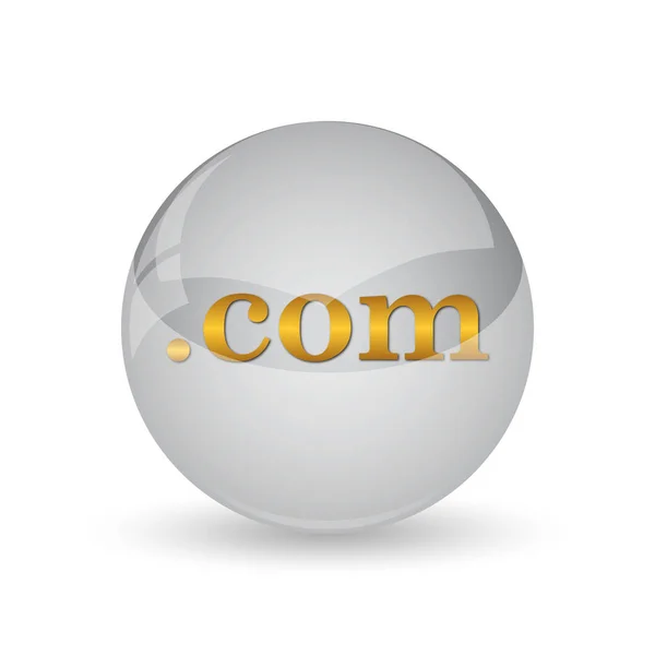 Icône Com Bouton Internet Sur Fond Blanc — Photo