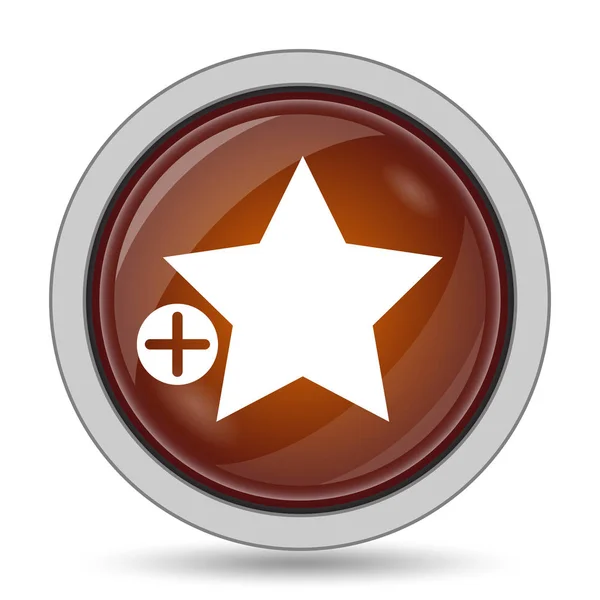 Añadir Favoritos Icono Botón Naranja Sitio Web Sobre Fondo Blanco — Foto de Stock