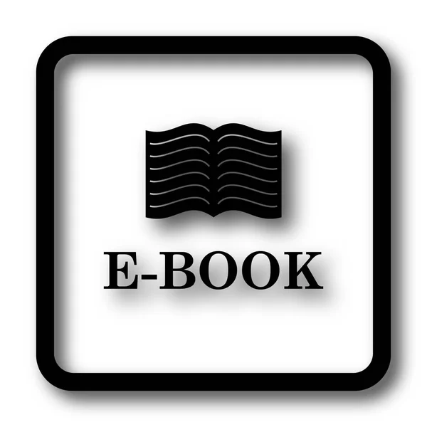 Icono Del Libro Electrónico Botón Del Sitio Web Negro Sobre — Foto de Stock