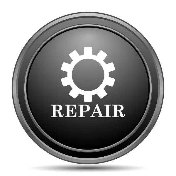 Reparatur Symbol Schwarze Website Taste Auf Weißem Hintergrund — Stockfoto