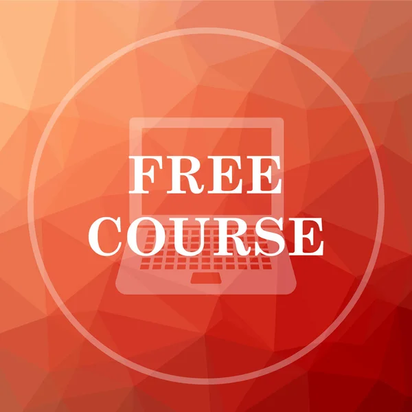 Ücretsiz Ders Simgesi Ücretsiz Ders Web Sitesi Düğmesini Kırmızı Düşük — Stok fotoğraf