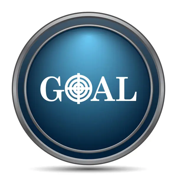 Goal Icon Internet Button White Background — Stock Photo, Image