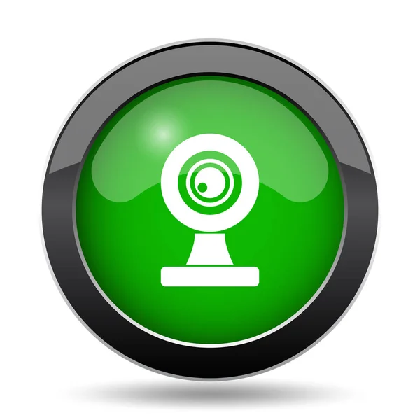 Webcam icon, green website button on white background