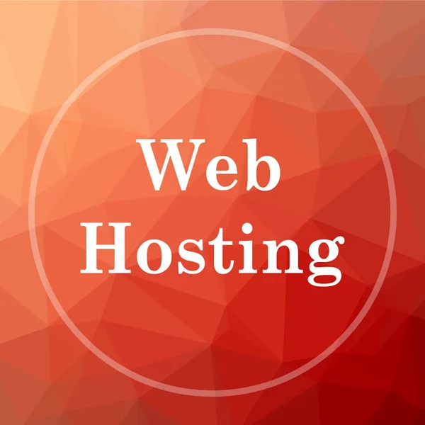 Icona Web Hosting Web Hosting Pulsante Del Sito Web Sfondo — Foto Stock