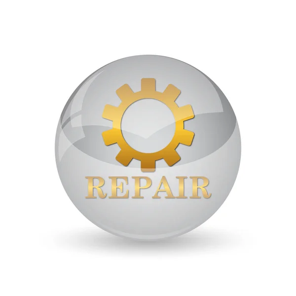 Reparatie Pictogram Internet Knop Witte Achtergrond — Stockfoto