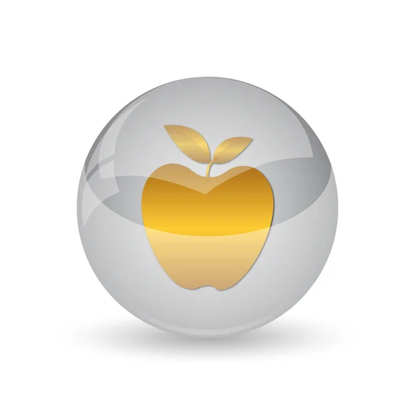 苹果图标 白色背景上的互联网按钮 — 图库照片