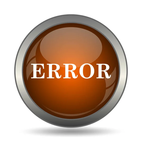 Ícone Erro Botão Internet Fundo Branco — Fotografia de Stock