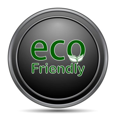 Eco dostu siyah kutsal kişilerin resmi web sitesi düğme beyaz arka plan üzerinde