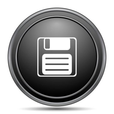 Beyaz arka plan üzerinde siyah kutsal kişilerin resmi web sitesi düğme kaydetmek