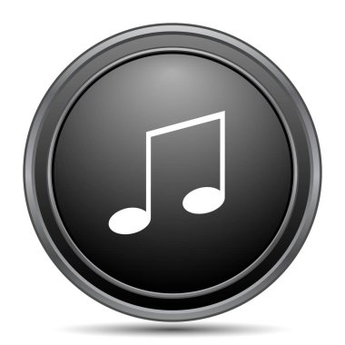 Beyaz arka planda müzik kutsal kişilerin resmi, siyah Web sitesi düğme