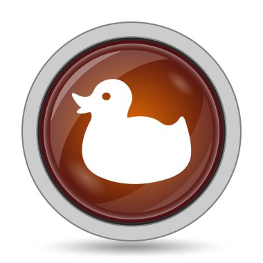 Ördek turuncu kutsal kişilerin resmi web sitesi düğme beyaz arka plan üzerinde