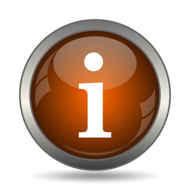 bilgi simgesi. Beyaz arka plan üzerinde Internet düğmesi.