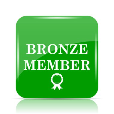 Bronz üye simgesi. Beyaz arka plan üzerinde Internet düğmesi