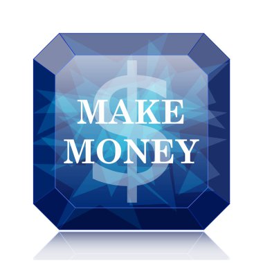 Beyaz arka plan üzerinde para mavi kutsal kişilerin resmi web sitesi düğme yapmak