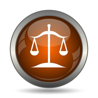 Denge simgesi. Beyaz arka plan üzerinde Internet düğmesi.