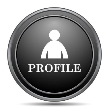 Profil siyah kutsal kişilerin resmi web sitesi düğme beyaz arka plan üzerinde