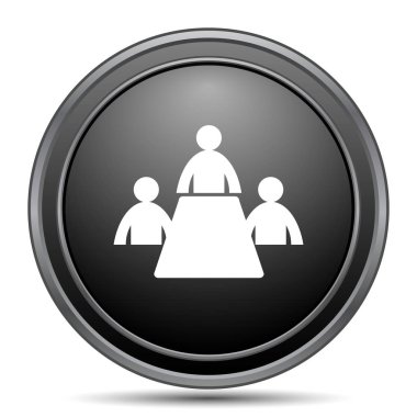 Oda siyah kutsal kişilerin resmi web sitesi düğme beyaz zemin üzerine Toplantı