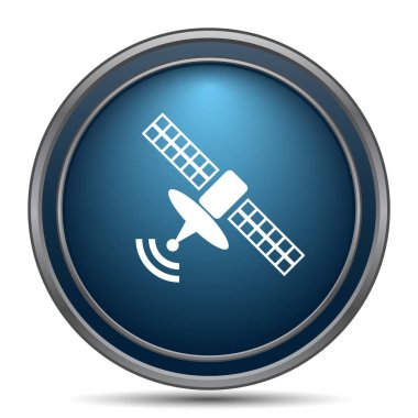 Anten simgesi. Beyaz arka plan üzerinde Internet düğmesi