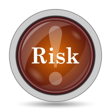 Risk turuncu kutsal kişilerin resmi web sitesi düğme beyaz arka plan üzerinde