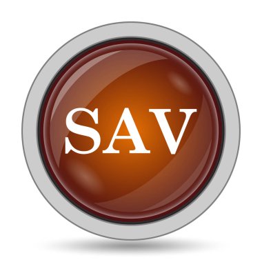 Sav turuncu kutsal kişilerin resmi web sitesi düğme beyaz arka plan üzerinde