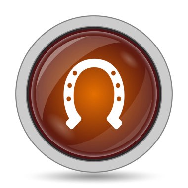 At nalı turuncu kutsal kişilerin resmi web sitesi düğme beyaz arka plan üzerinde