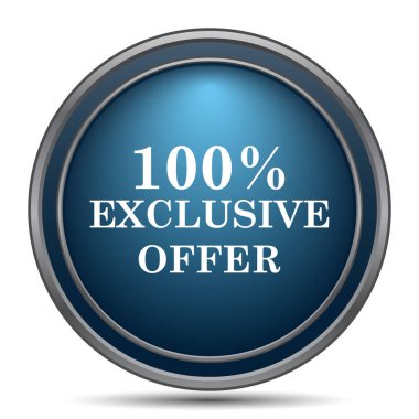 % 100 özel teklif simgesi. Beyaz arka plan üzerinde Internet düğmesi