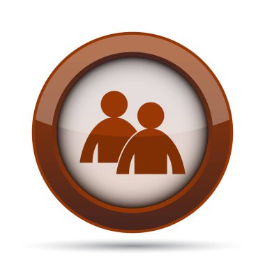 Danışmanlık simgesi. Beyaz arka plan üzerinde Internet düğmesi.