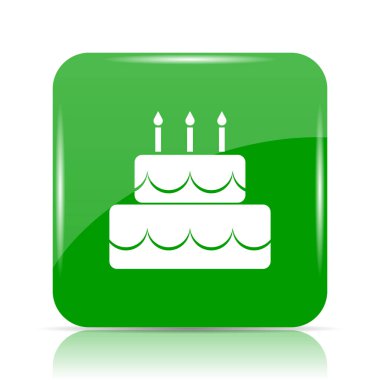 Pasta simgesi. Beyaz arka plan üzerinde Internet düğmesi