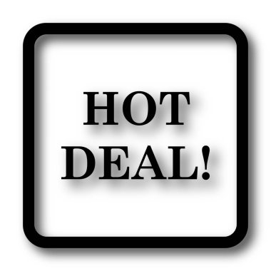 Sıcak Fırsat siyah kutsal kişilerin resmi web sitesi düğme beyaz arka plan üzerinde