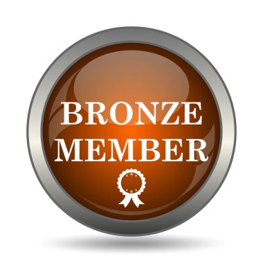 Bronz üye simgesi. Beyaz arka plan üzerinde Internet düğmesi.