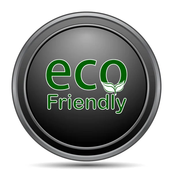 Eco Friendly Icona Pulsante Sito Web Nero Sfondo Bianco — Foto Stock