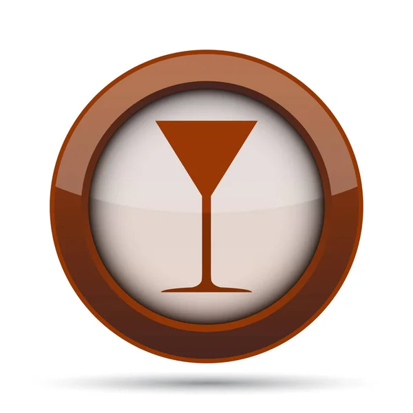 Martini Glass Icon Internet Button White Background — Stock Photo, Image