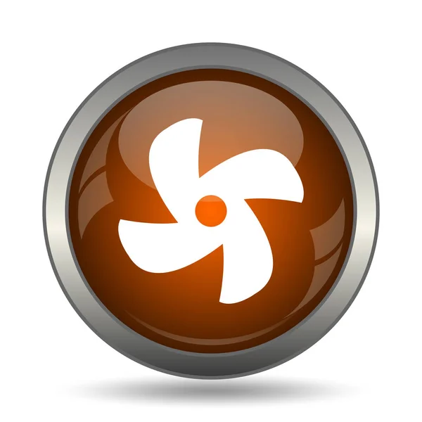 Icono Del Ventilador Botón Internet Sobre Fondo Blanco —  Fotos de Stock