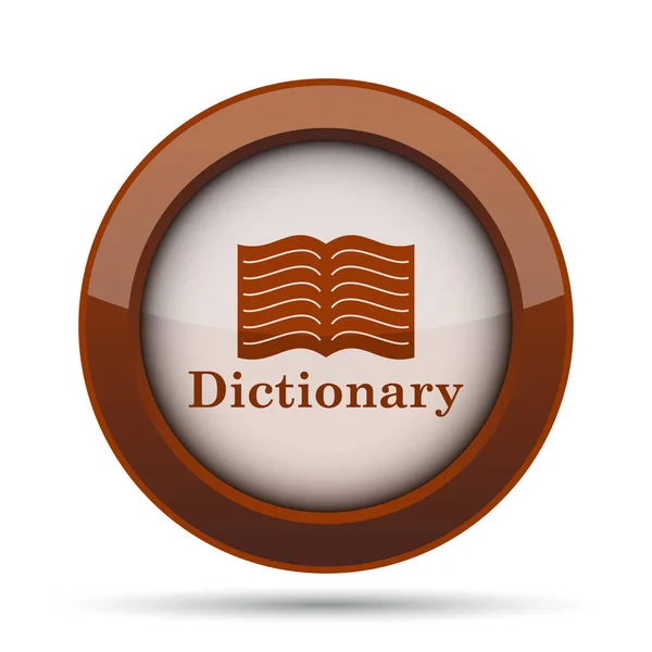 词典图标 白色背景上的互联网按钮 — 图库照片