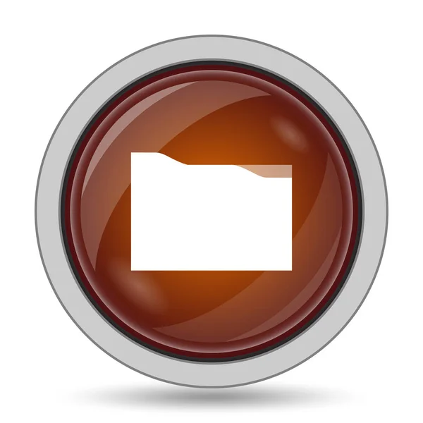 Folder Icon Orange Website Button White Background — Stock Photo, Image