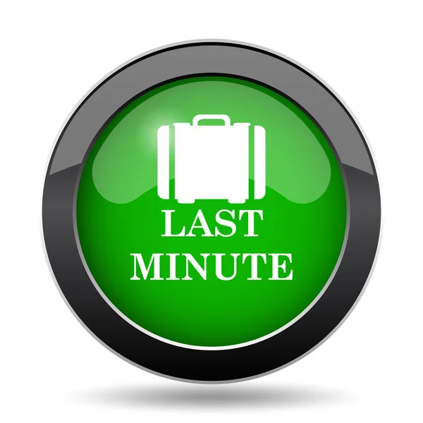 Last Minute Icon Green Website Button White Background — Stock Photo, Image