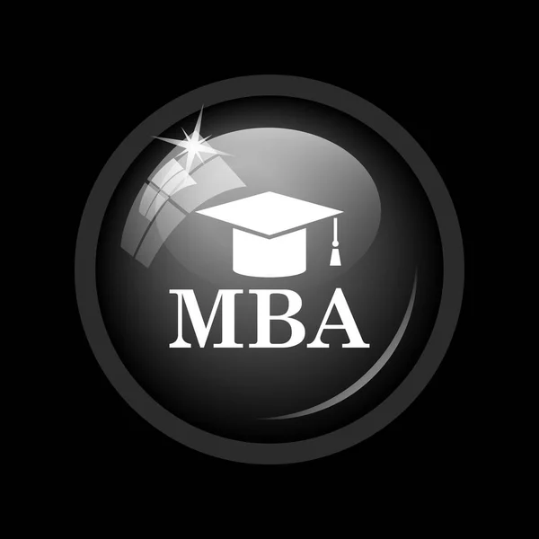 Піктограма Mba Кнопка Інтернету Чорному Тлі — стокове фото