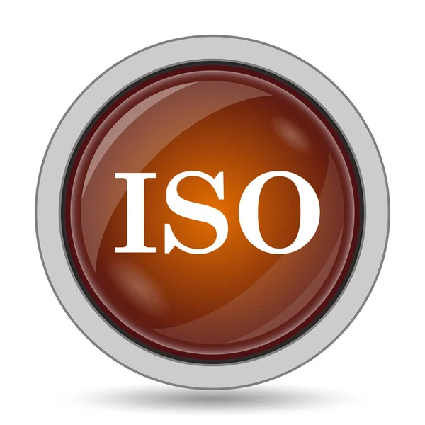 Iso Icon Orange Website Button White Background — Stock Photo, Image