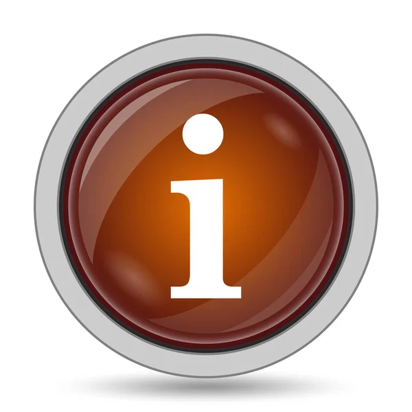 Icono Información Botón Naranja Del Sitio Web Sobre Fondo Blanco — Foto de Stock