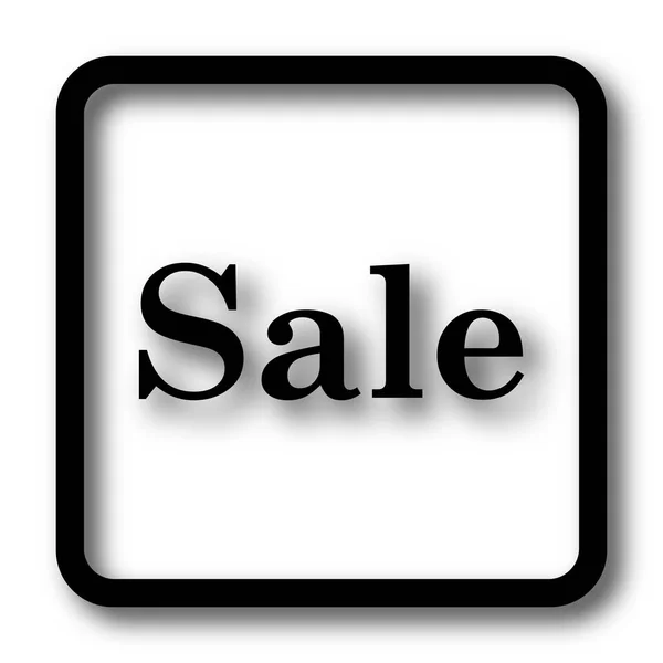 Иконка Продажи Черный Сайт Кнопку Белом Фоне — стоковое фото