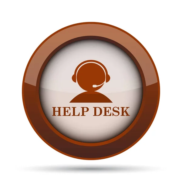 Icône Helpdesk Bouton Internet Sur Fond Blanc — Photo