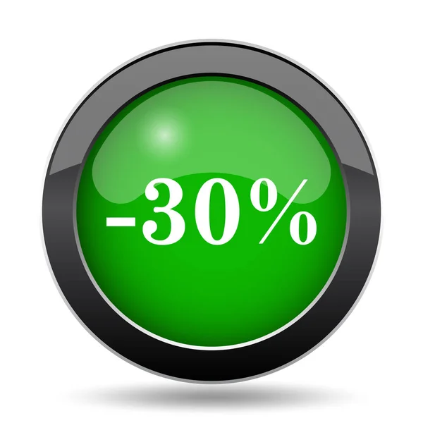 Процентов Скидка Значок Зеленый Сайт Кнопку Белом Фоне — стоковое фото