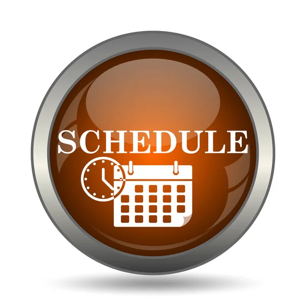 Schedule icon. Internet button on white background.