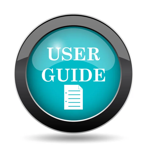 User guide icon. User guide website button on white background