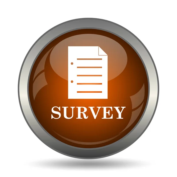 Survey Icon Internet Button White Background — Stock Photo, Image