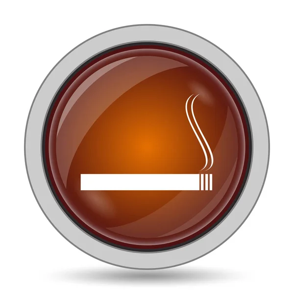 Icône Cigarette Bouton Site Web Orange Sur Fond Blanc — Photo