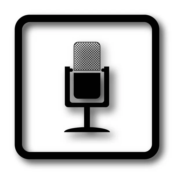 Microphone Icon Black Website Button White Background — Stock Photo, Image